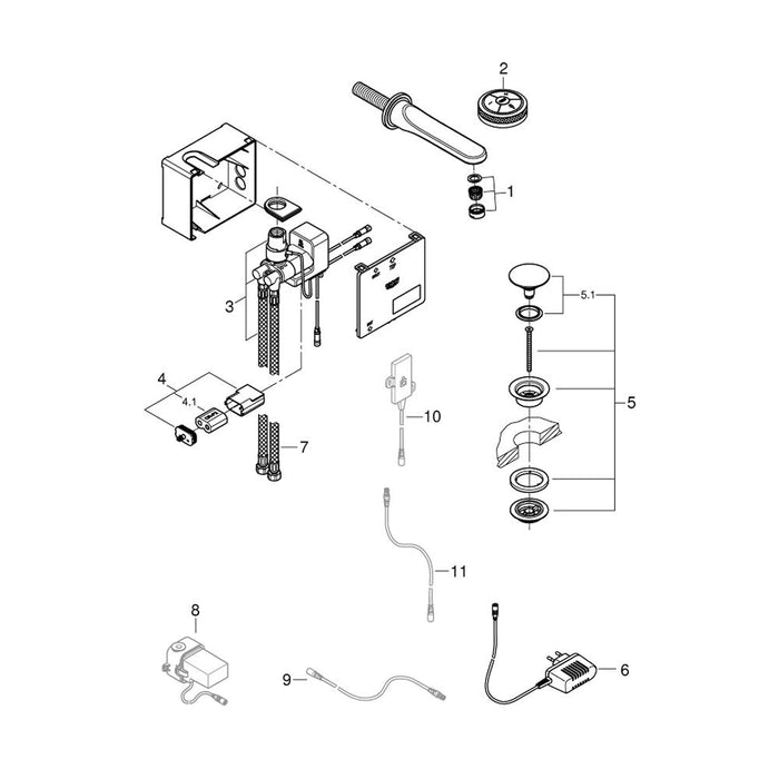 Grohe Veris F Digital Large Size Basin Mixer - Unbeatable Bathrooms