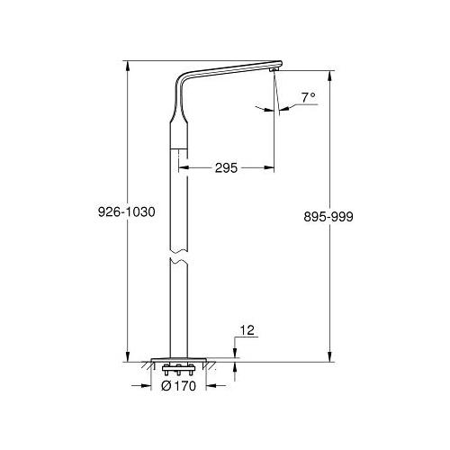 Grohe Veris Floor Mounted Bath Spout - Unbeatable Bathrooms