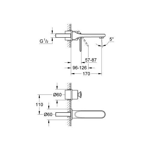 Grohe Veris Small Size 2 Hole Basin Mixer - Unbeatable Bathrooms