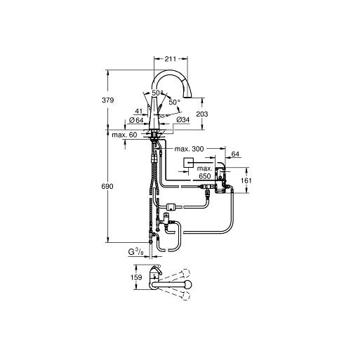 Grohe Zedra 1/2 Inch Touch Electronic Single Lever Sink Mixer - Unbeatable Bathrooms