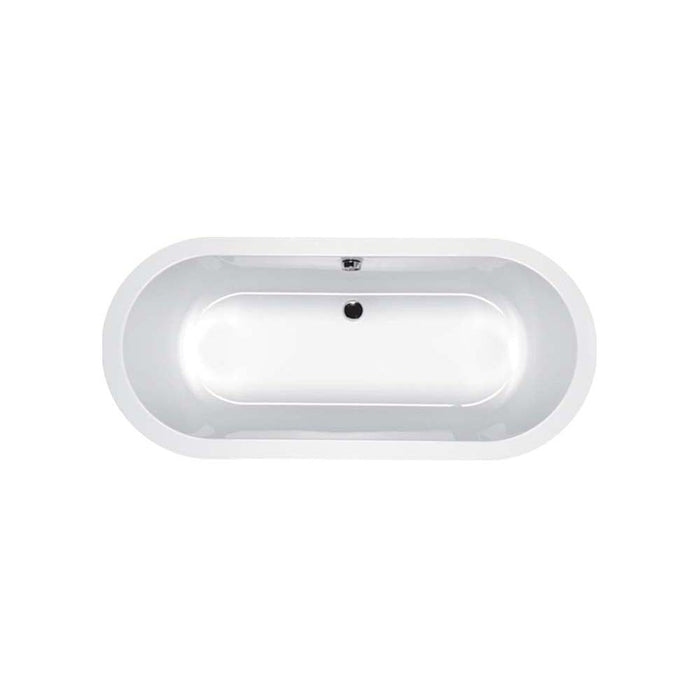 Carron Halcyon 1750mm x 800mm Carronite Oval Bath with Inset Option - White - Unbeatable Bathrooms
