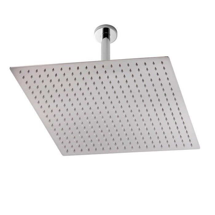 Hudson Reed Square SS Shower Head 400mm & Arm - Unbeatable Bathrooms