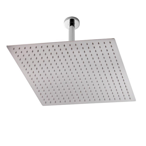 Hudson Reed Square SS Shower Head 400mm & Arm - Unbeatable Bathrooms