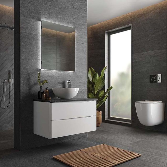 HiB Atrium Semi-Recessed LED Mirror Cabinet - Unbeatable Bathrooms