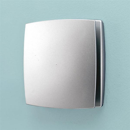 HiB Breeze Fan, Wall or Ceiling Mounted - Matt Silver with Timer - Unbeatable Bathrooms