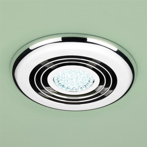 HiB Cyclone Cool White LED Illuminated Inline Ceiling Fan - Chrome - Unbeatable Bathrooms
