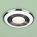 HiB Cyclone Warm White LED Illuminated Inline Ceiling Fan - Chrome - Unbeatable Bathrooms