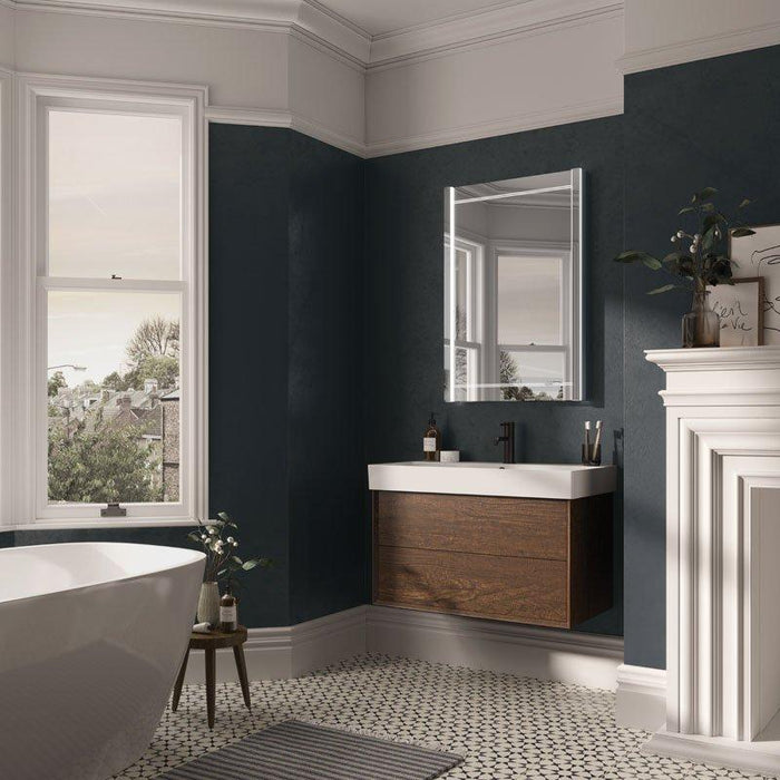 HiB Duplus LED Mirror with Charging Socket - Unbeatable Bathrooms