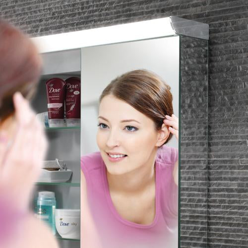 HiB Flare LED 2 Door Mirror Cabinet - Unbeatable Bathrooms