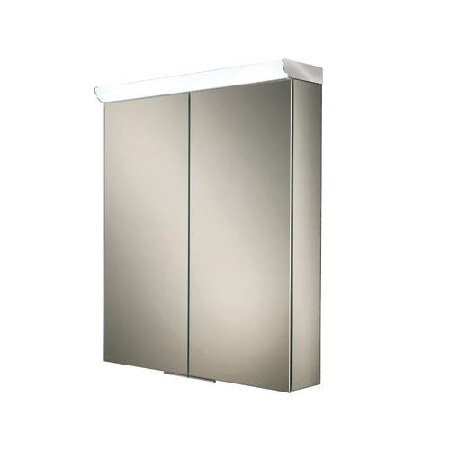 HiB Flare LED 2 Door Mirror Cabinet - Unbeatable Bathrooms