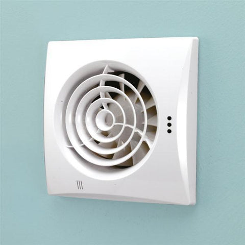 HiB Hush Fan, Wall or Ceiling Mounted - White with Timer - Unbeatable Bathrooms
