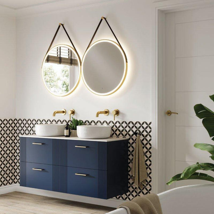 HiB Solstice Round LED Hanging Bathroom Mirror - Unbeatable Bathrooms