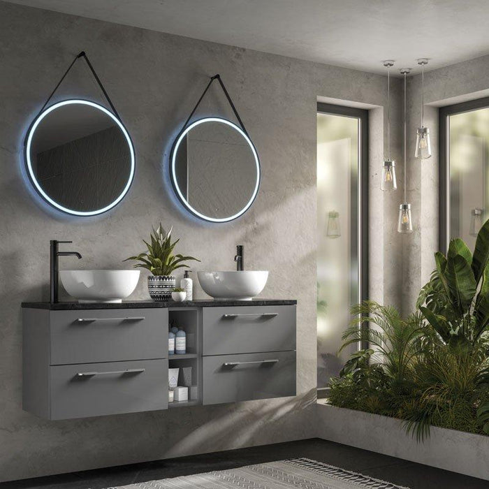 HiB Solstice Round LED Hanging Bathroom Mirror - Unbeatable Bathrooms