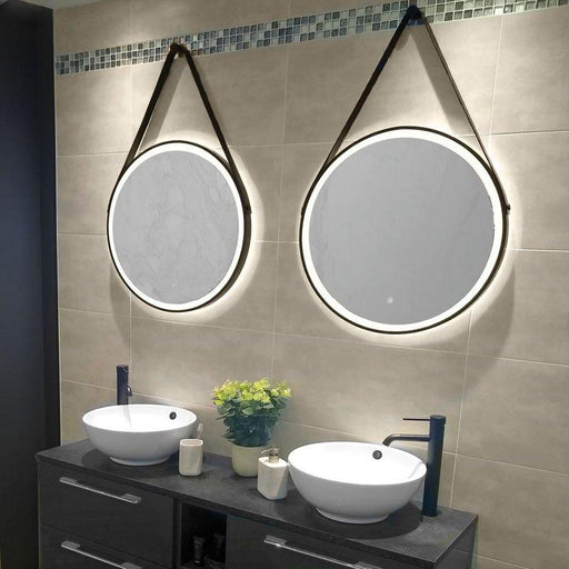 HiB Solstice Round LED Hanging Bathroom Mirror - Unbeatable Bathrooms