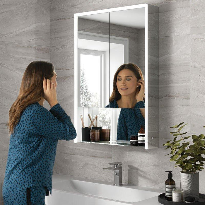 HiB Verve LED Mirror Cabinet with Shelf - Unbeatable Bathrooms