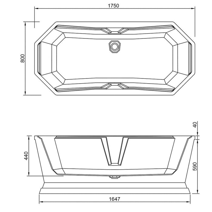 Carron Highgate 1800mm x 800mm Carronite Double Ended Bath - White - Unbeatable Bathrooms