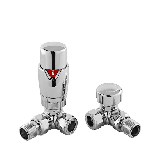 Hudson Reed Corner Luxury Thermo Rad Valve - Unbeatable Bathrooms