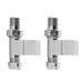 Hudson Reed Pure Square Radiator Valve Pack Straight - Unbeatable Bathrooms