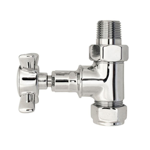 Hudson Reed Victorian X-Head Radiator Valves Straight - Unbeatable Bathrooms