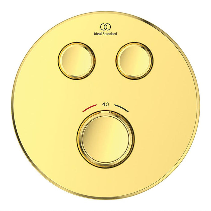 Ideal Standard Ceratherm Navigo Built-In Thermostatic 2 Outlet Round Shower Mixer - Unbeatable Bathrooms