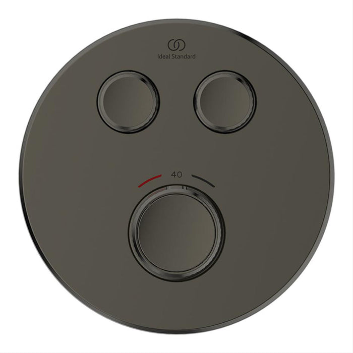 Ideal Standard Ceratherm Navigo Built-In Thermostatic 2 Outlet Round Shower Mixer - Unbeatable Bathrooms