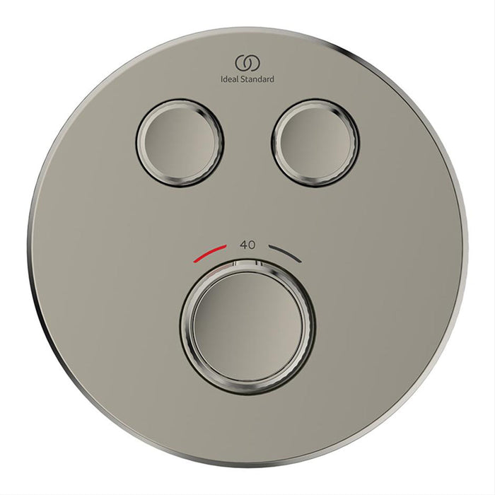 Ideal Standard Ceratherm Navigo Built-In Thermostatic 2 Outlet Round Shower Mixer - Unbeatable Bathrooms