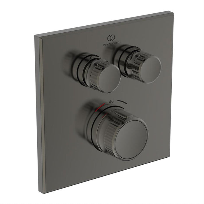 Ideal Standard Ceratherm Navigo Built-In Thermostatic 2 Outlet Square Shower Mixer - Unbeatable Bathrooms