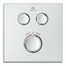 Ideal Standard Ceratherm Navigo Built-In Thermostatic 2 Outlet Square Shower Mixer - Unbeatable Bathrooms