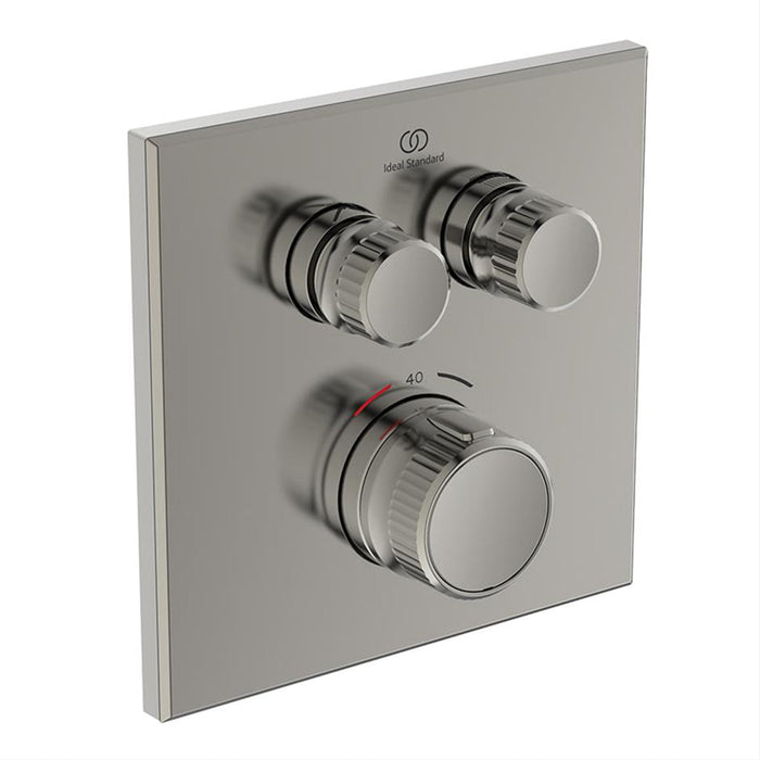 Ideal Standard Ceratherm Navigo Built-In Thermostatic 2 Outlet Square Shower Mixer - Unbeatable Bathrooms