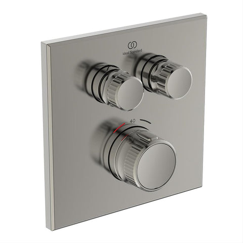 Ideal Standard Ceratherm Navigo Built-In Thermostatic 2 Outlet Square Shower Mixer - Unbeatable Bathrooms