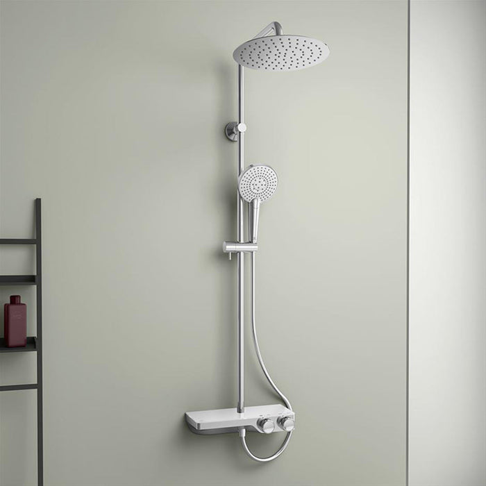 Ideal Standard Ceratherm S200 Exposed Thermostatic Shelf Shower System - A7331AA - Unbeatable Bathrooms