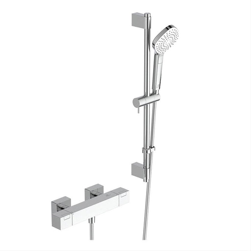Ideal Standard Ceratherm C100 Exposed Thermostatic Shelf Shower Mixer Pack - Unbeatable Bathrooms