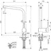 Ideal Standard Ceralook Single Lever L-Shape Spout Kitchen Mixer - Unbeatable Bathrooms