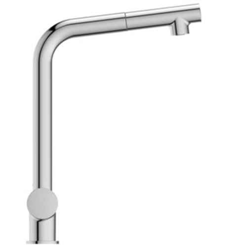 Ideal Standard Ceralook Single Lever L-Shape Spout Kitchen Mixer with Pull Out Spout - Chrome - Unbeatable Bathrooms