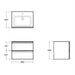 Ideal Standard Connect EQ Wall Hung Vanity Unit with 2 Drawers - Unbeatable Bathrooms