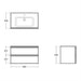 Ideal Standard Connect EQ Wall Hung Vanity Unit with 2 Drawers - Unbeatable Bathrooms