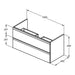 Ideal Standard Connect EQ Wall Hung Vanity Unit with 2 Drawers - Unbeatable Bathrooms