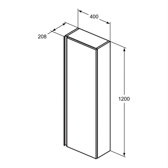 Ideal Standard Connect EQ 400mm Half Column Unit with 1 Door - Unbeatable Bathrooms