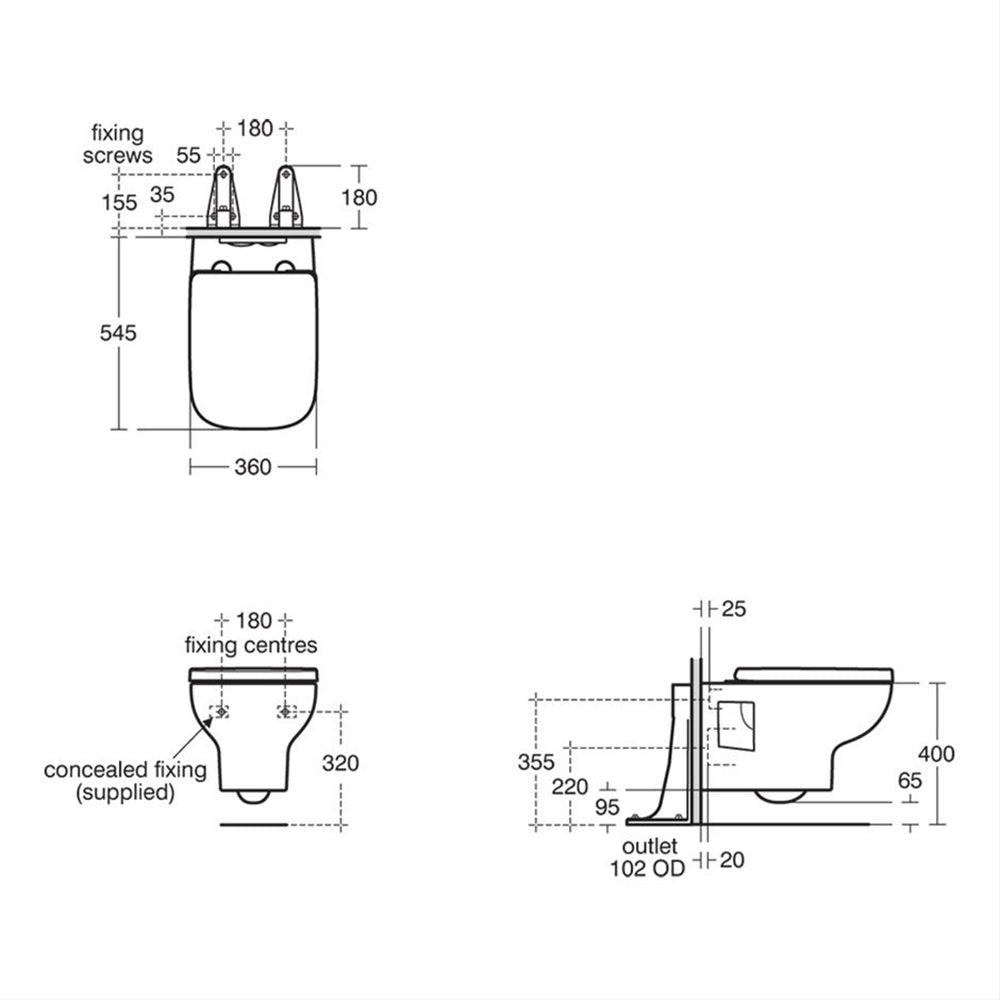 Ideal Standard i.Life A Wall Mounted Toilet with Rimless+ Technology