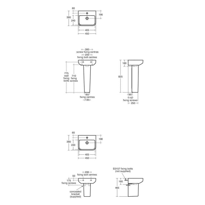 Ideal Standard i.Life B 45cm Handrinse Basin - Unbeatable Bathrooms