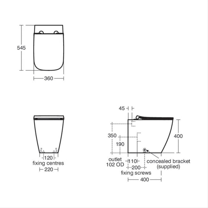 Ideal Standard i.Life B Back to Wall Toilet with Rimless+ Technology - Unbeatable Bathrooms