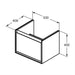 Ideal Standard Connect Air 60cm Wall Hung Cube Basin Unit - Unbeatable Bathrooms
