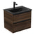 Ideal Standard Connect Air Wall Hung Vanity Unit with 2 Drawers - Silk Black + Wood - Unbeatable Bathrooms