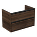 Ideal Standard Connect Air Wall Hung Vanity Unit with 2 Drawers - Silk Black + Wood - Unbeatable Bathrooms