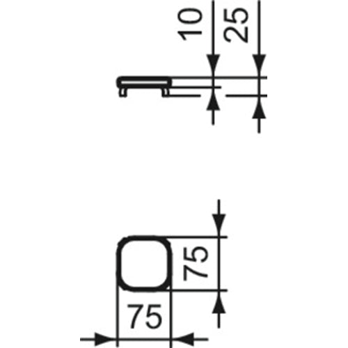 Ideal Standard Strada II Small Ceramic Waste Cover - Unbeatable Bathrooms