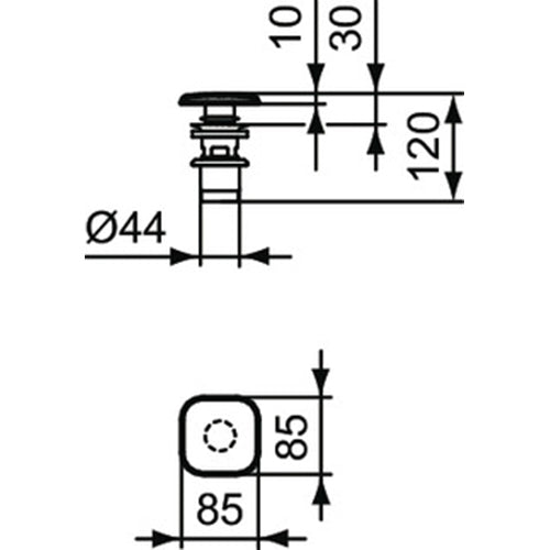 Ideal Standard Strada II Luxury Basin Clicker Waste - Slotted - Unbeatable Bathrooms