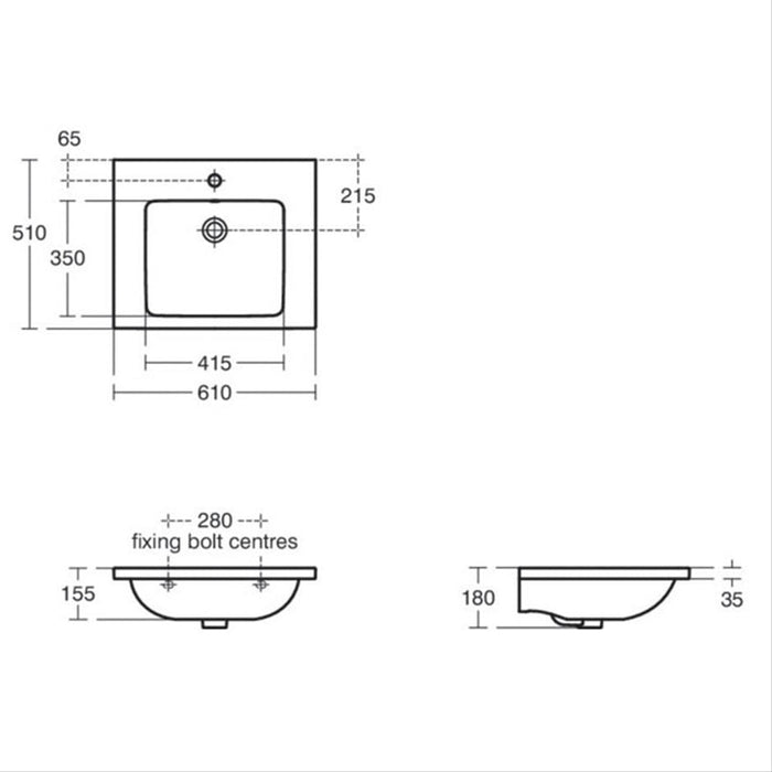 Ideal Standard i.Life B 60cm / 80cm / 100cm 2 Drawer Wall Hung Vanity Unit - Unbeatable Bathrooms