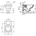Ideal Standard i.Life A Wall Mounted WC Bowl with Horizontal Outlet & Rimless+ Technology - Unbeatable Bathrooms