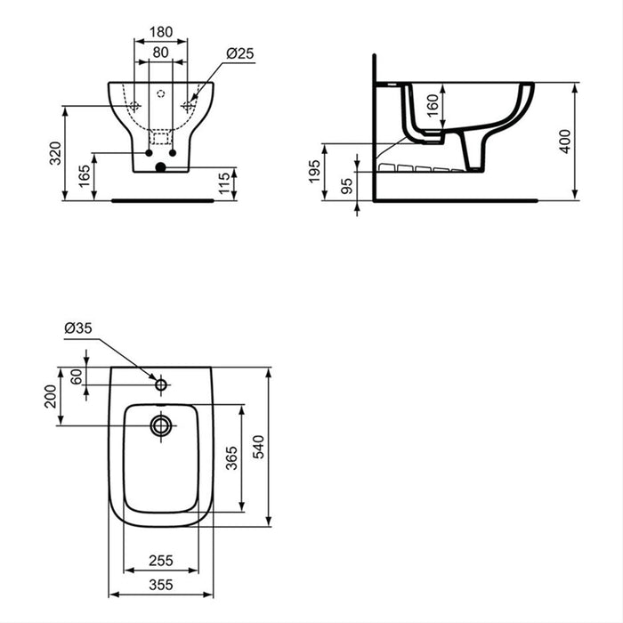 Ideal Standard i.Life A Wall Mounted Bidet - Unbeatable Bathrooms