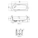 Ideal Standard i.Life 170 X 70cm Rectangular Bath with Grips - No Tapholes - Unbeatable Bathrooms